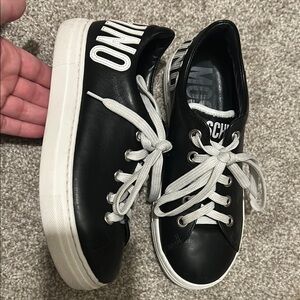 Moschino Black and White Sneakers